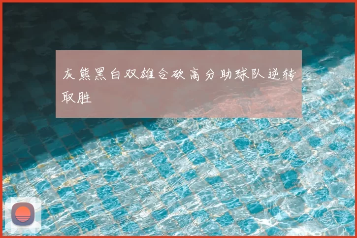 灰熊黑白双雄合砍高分助球队逆转取胜